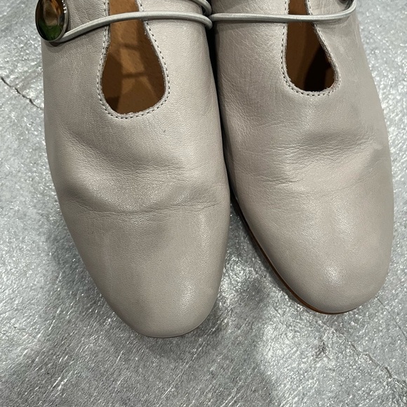 [39/8-8.5]EOS Gray Leather Flats with Strap and Rounded Toe Australian Brand - Picture 6 of 11